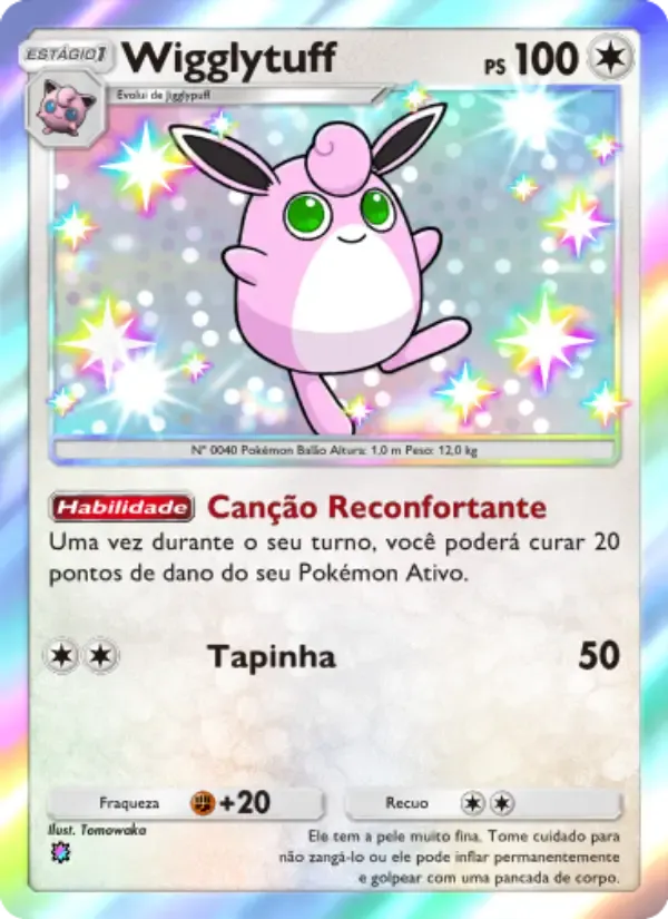 Wigglytuff card in Portuguese