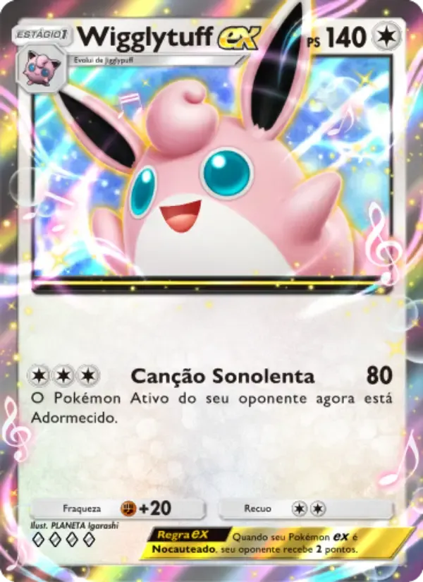 Wigglytuff ex card in Portuguese