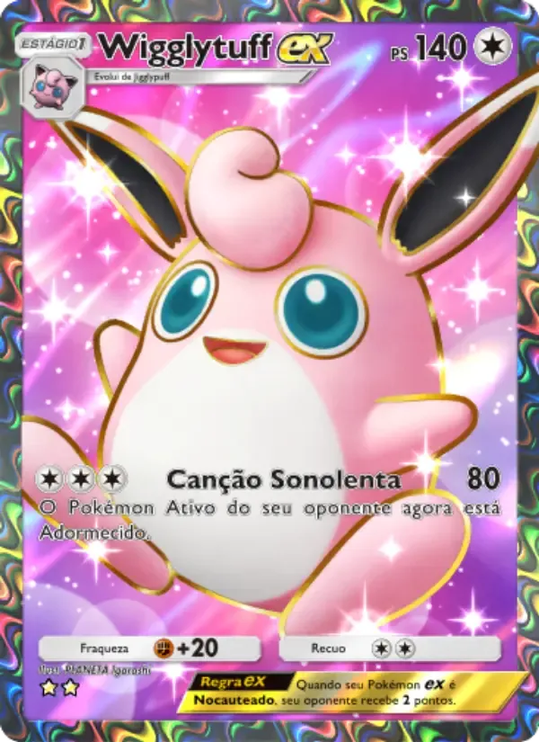Wigglytuff ex card in Portuguese