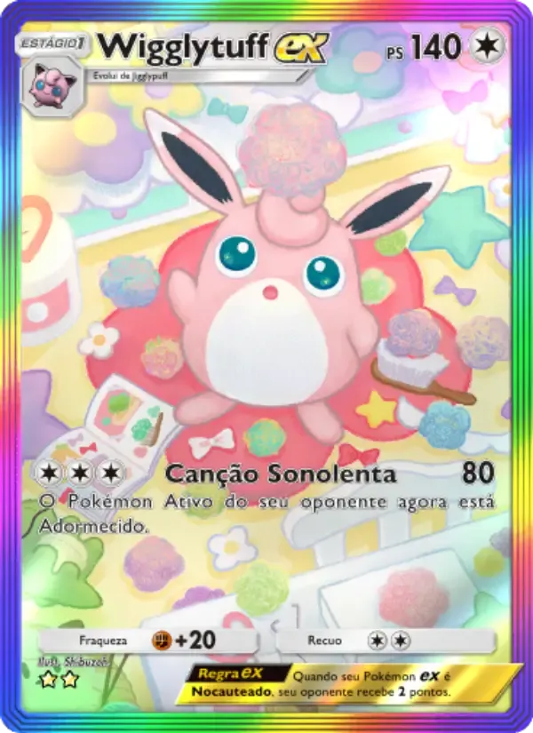 Wigglytuff ex card in Portuguese
