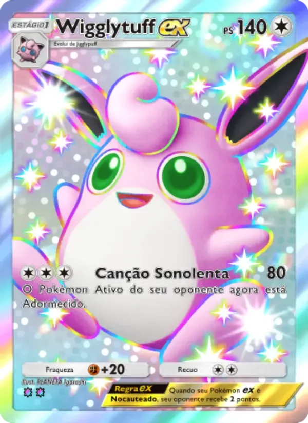 Wigglytuff ex card in Portuguese