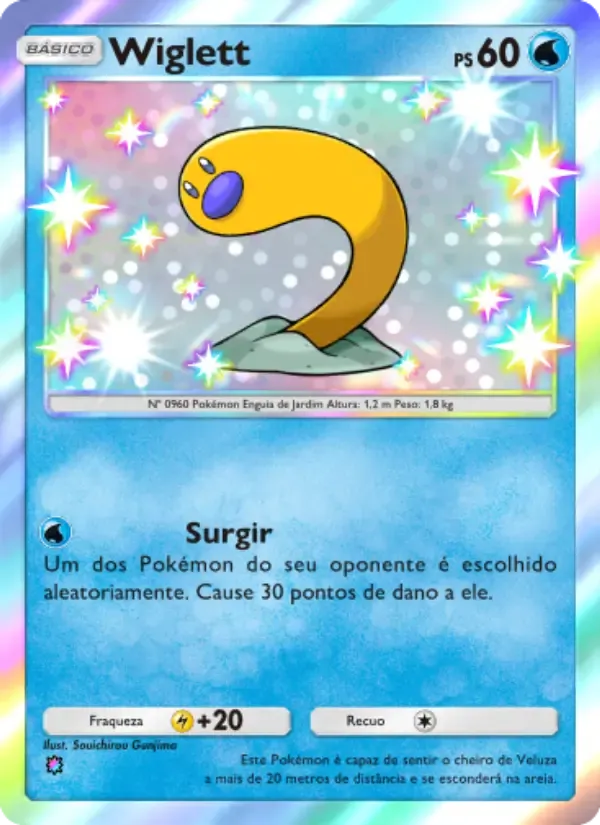 Wiglett card in Portuguese