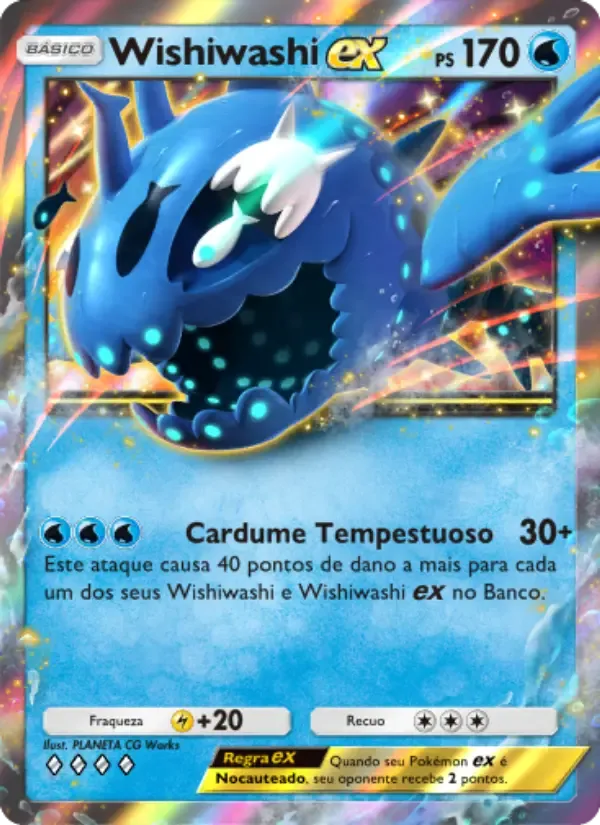 Wishiwashi ex card in Portuguese