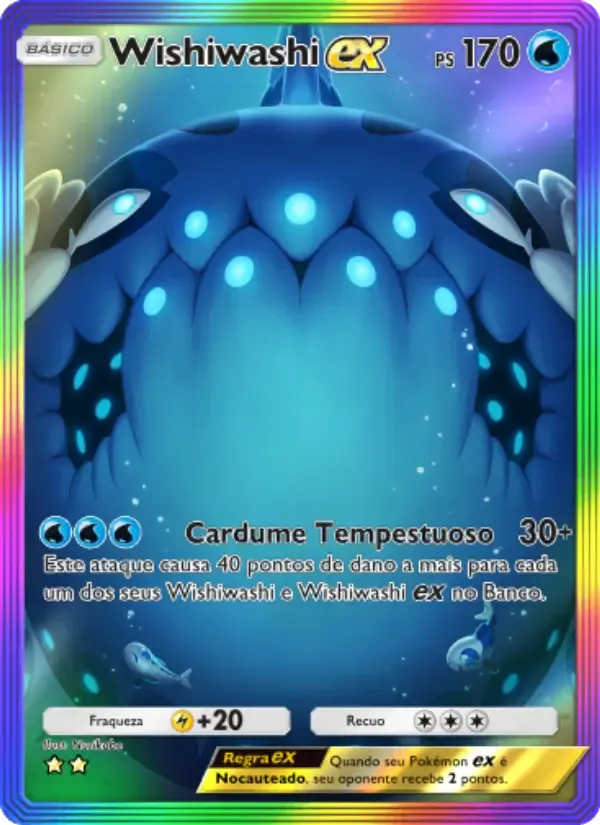 Wishiwashi ex card in Portuguese