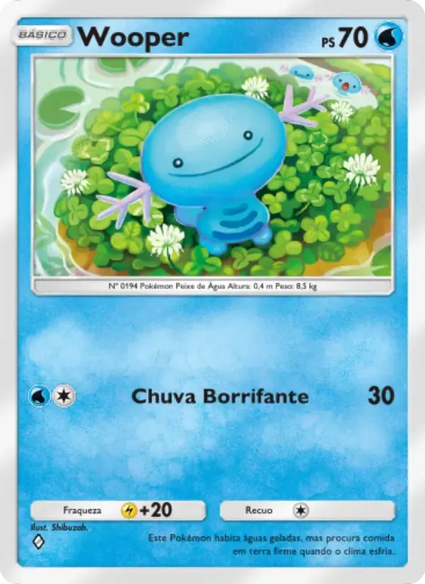 Wooper card in Portuguese