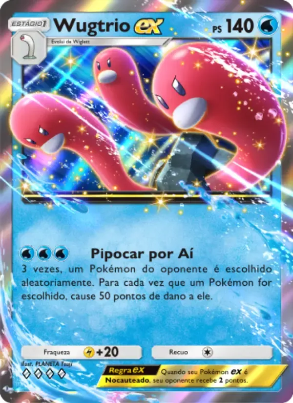 Wugtrio ex card in Portuguese