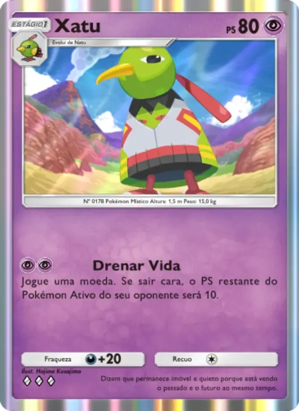 Xatu card in Portuguese