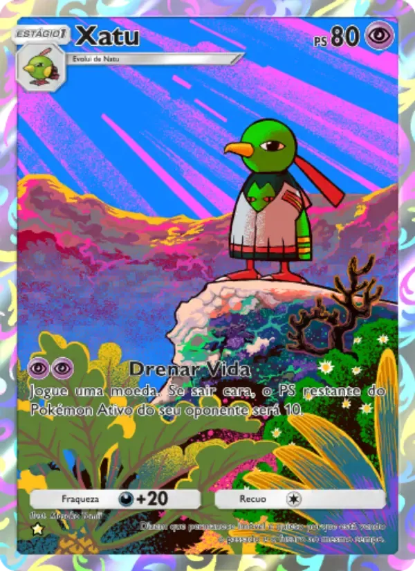 Xatu card in Portuguese