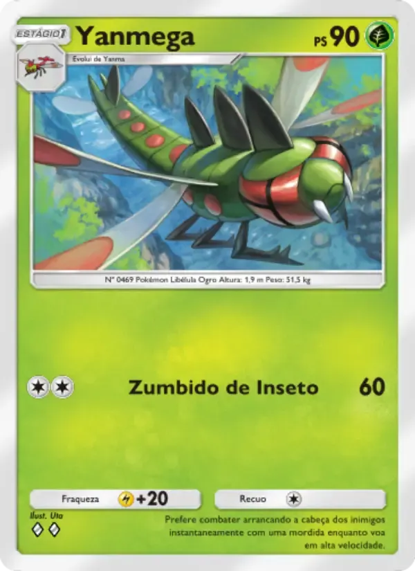 Yanmega card in Portuguese