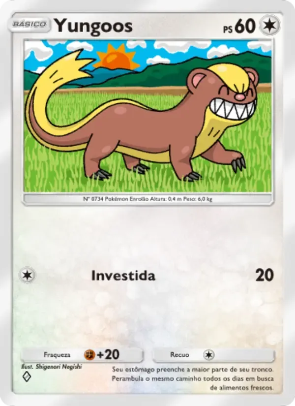 Yungoos card in Portuguese