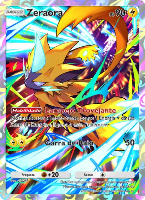 Zeraora card in Portuguese