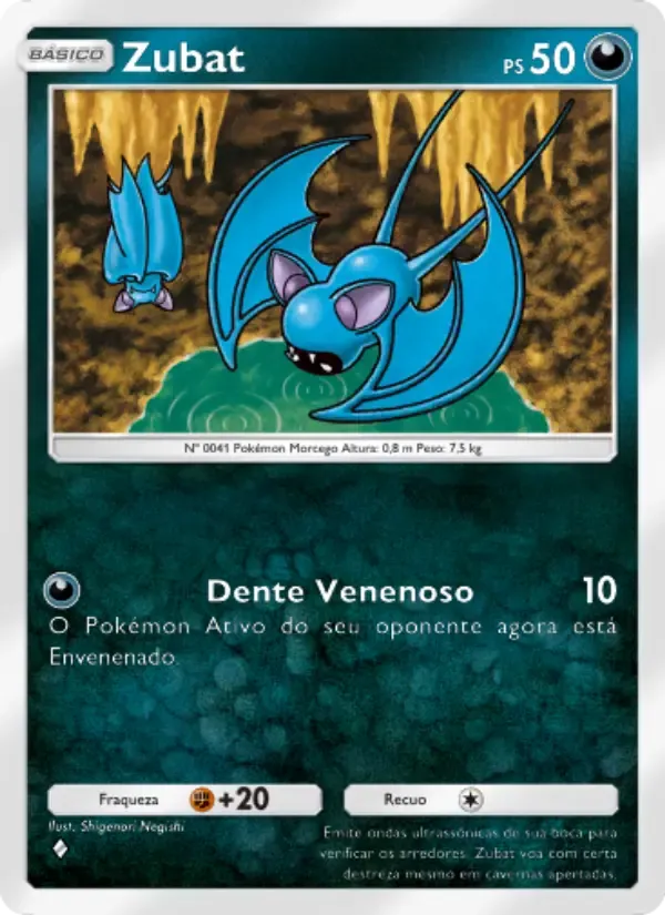 Zubat card in Portuguese