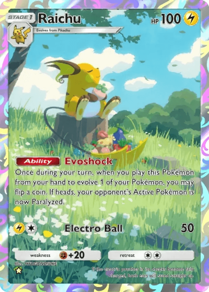 Raichu card by HYOGONOSUKE
