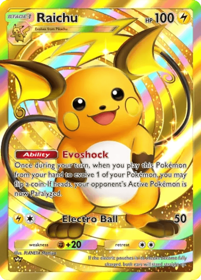 Raichu card by PLANETA Mamiya