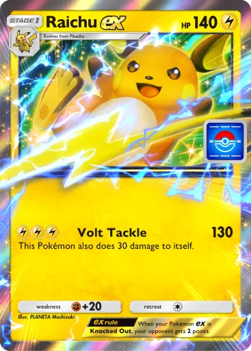 Raichu ex (pa-112) card in Pokémon TCG Pocket