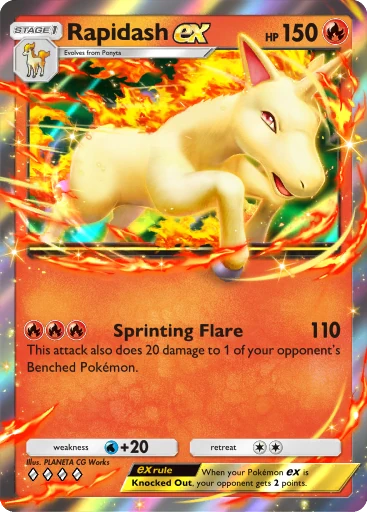 Rapidash ex (b1-031) card in Pokémon TCG Pocket