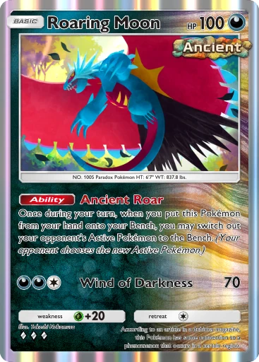 Roaring Moon (b3a-047) card in Pokémon TCG Pocket