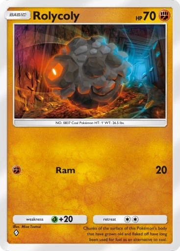 Rolycoly (b1-145) card in Pokémon TCG Pocket