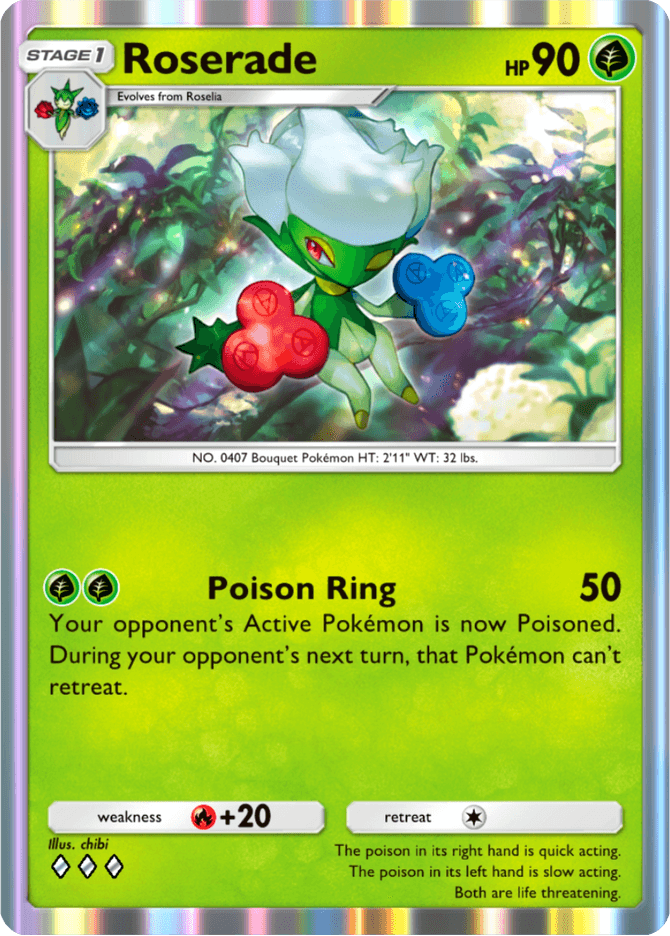 Roserade card by chibi