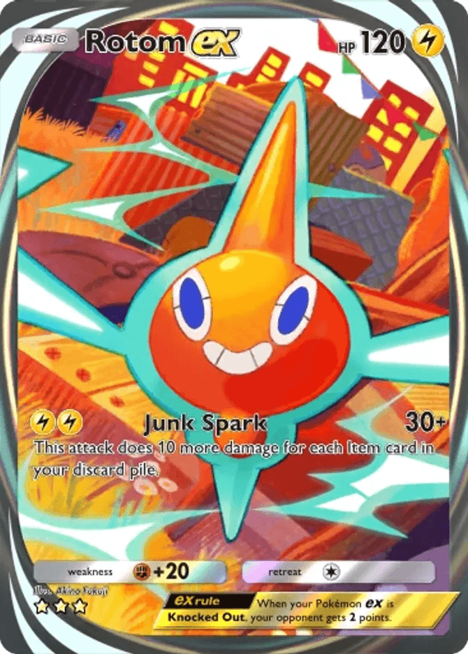 Rotom ex card by Akino Fukuji