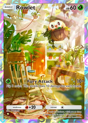 Rowlet (a3a-070) card in Pokémon TCG Pocket
