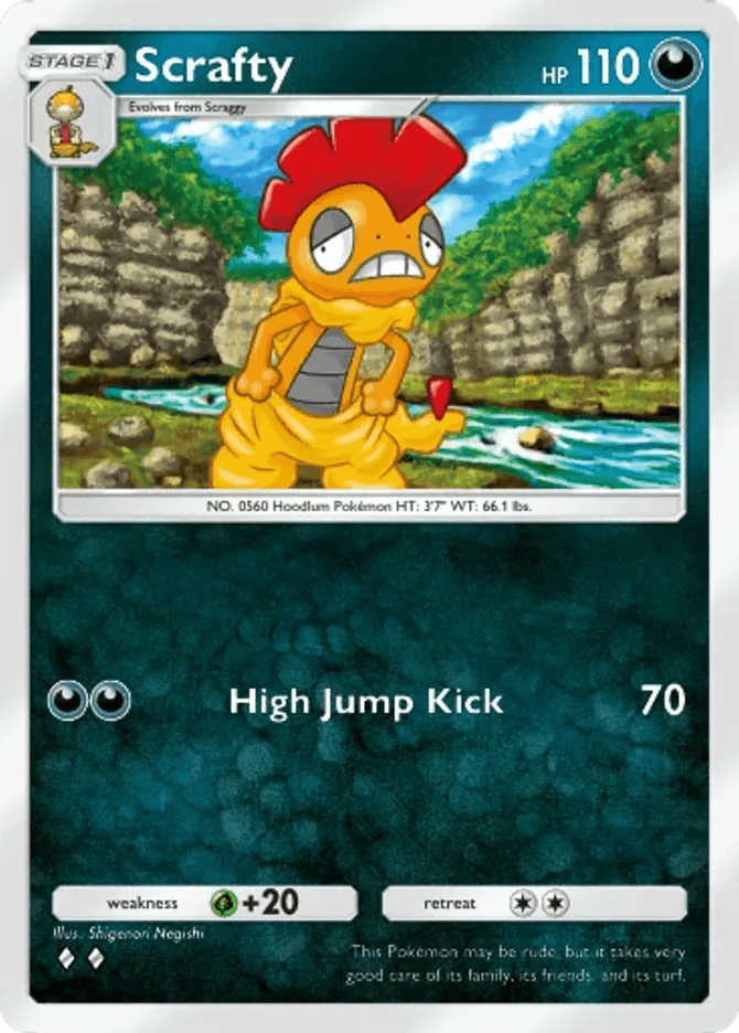pokemon scrafty card Pokemon Flashfire Scrafty #59
