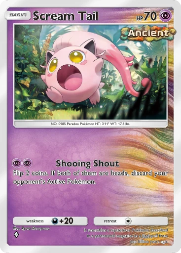 Scream Tail (b3a-025) card in Pokémon TCG Pocket