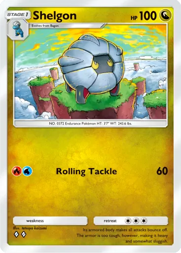 pokemon bagon card 371 BAGON Pokémon Card Cut Art – Runic Cards main image 0