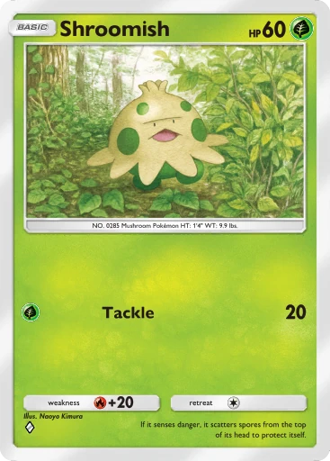 Shroomish (b1-011) card in Pokémon TCG Pocket