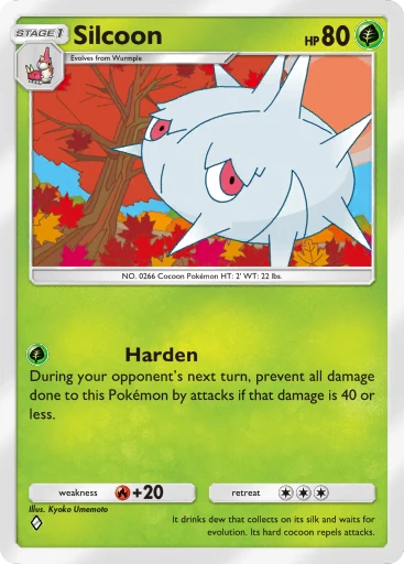 Silcoon (b1-004) card in Pokémon TCG Pocket