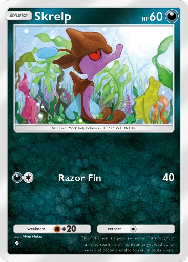 Skrelp (b1-159) card in Pokémon TCG Pocket