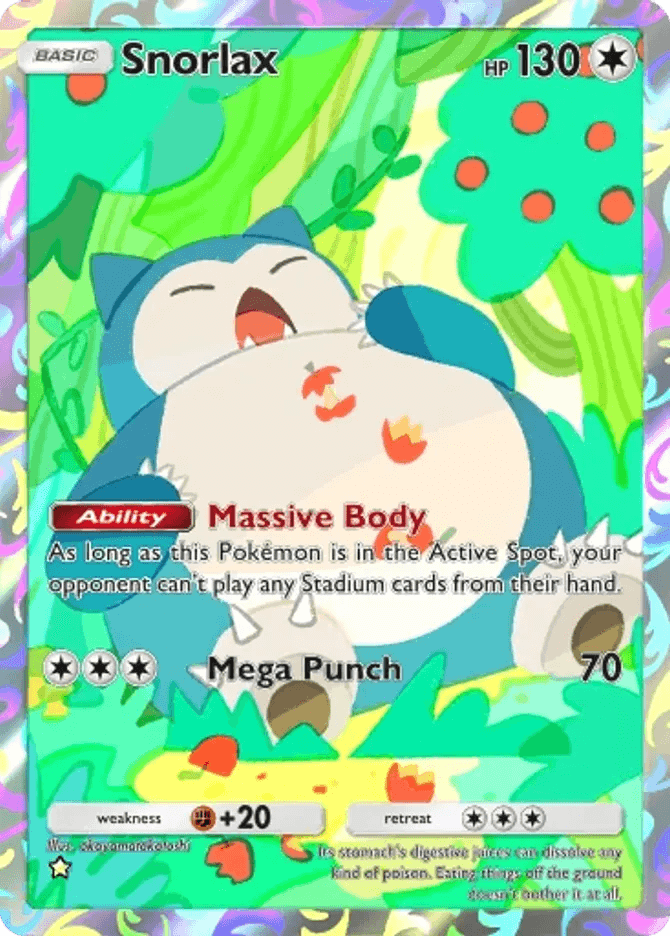 Snorlax card by okayamatakatoshi
