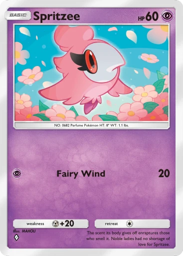 Spritzee (b1-115) card in Pokémon TCG Pocket