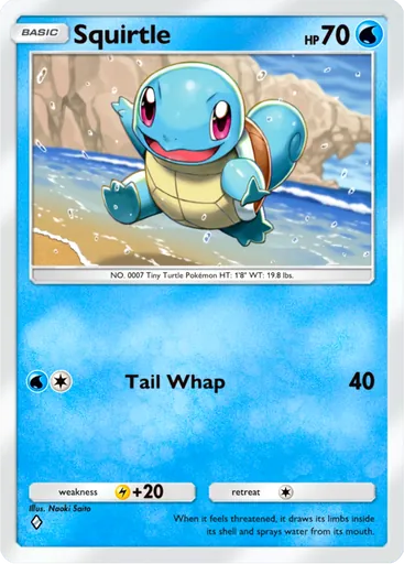 Squirtle (b1a-017) card in Pokémon TCG Pocket