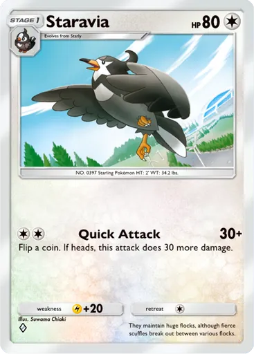 Staravia (b1a-060) card in Pokémon TCG Pocket