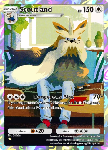 Stoutland (b1-249) card in Pokémon TCG Pocket