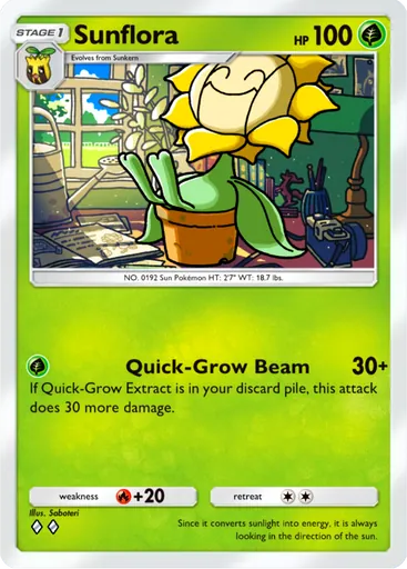 Sunflora (b1a-008) card in Pokémon TCG Pocket