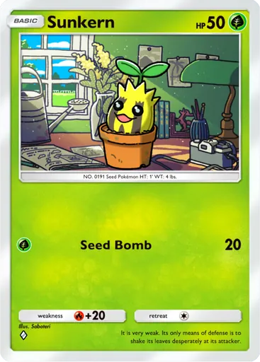 Sunkern (b1a-007) card in Pokémon TCG Pocket