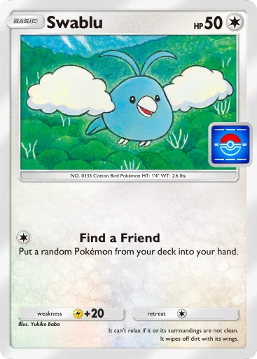 Swablu (pb-017) card in Pokémon TCG Pocket