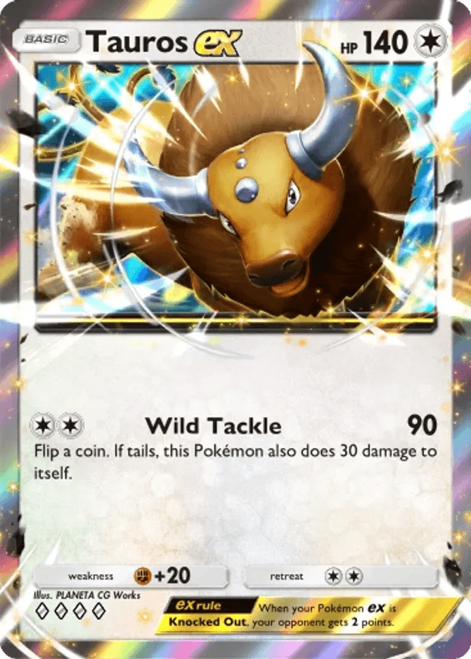 Tauros ex (b4b-182) card in Pokémon TCG Pocket