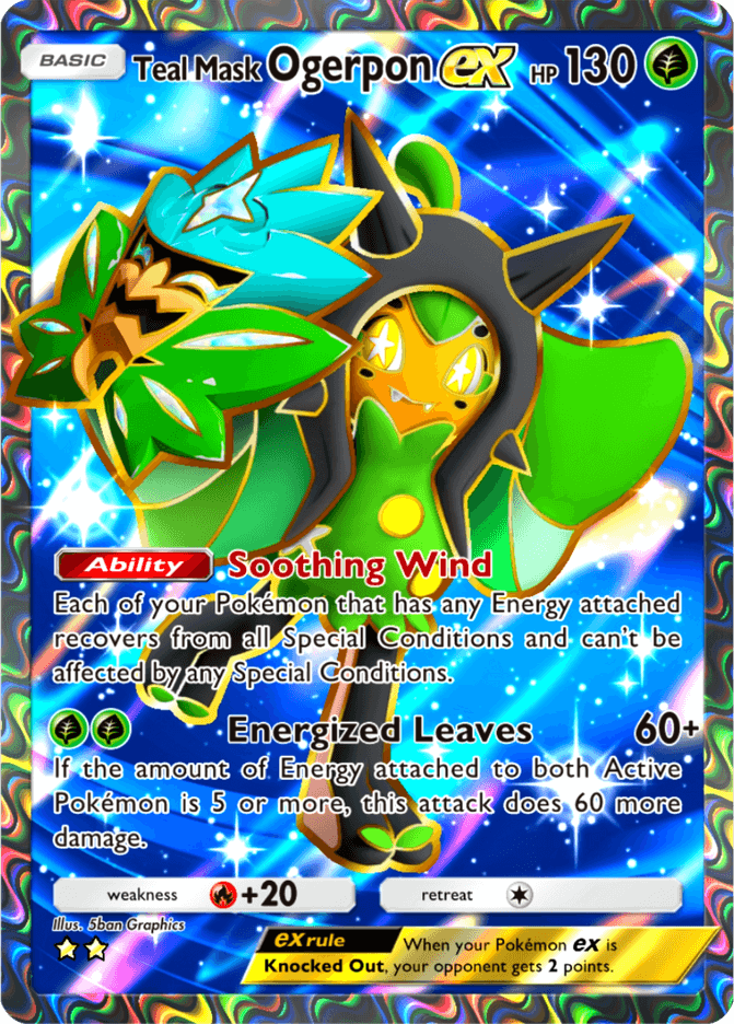 Teal Mask Ogerpon ex (b2-180) card in Pokémon TCG Pocket