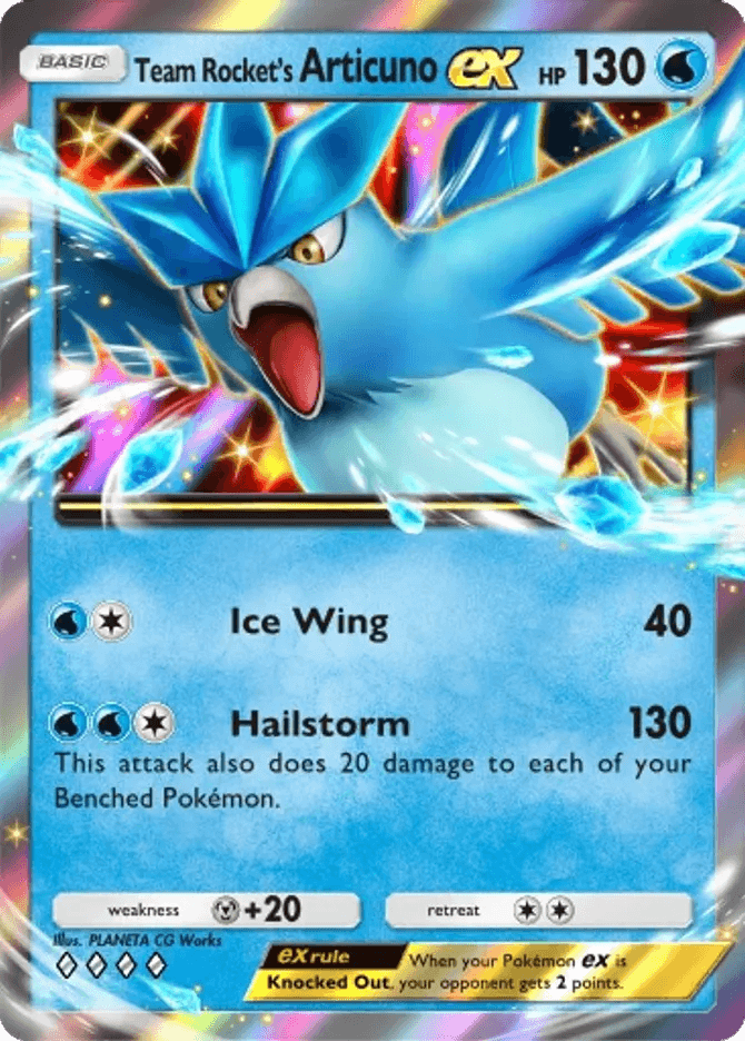 Team Rocket's Articuno ex (b4a-014) card in Pokémon TCG Pocket