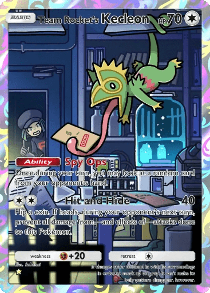 由 Saboteri 绘制的 Team Rocket's Kecleon 卡牌
