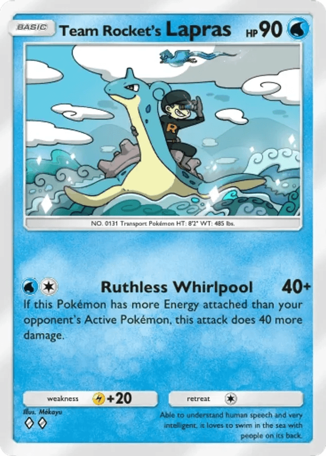 Carta de Team Rocket's Lapras por Mékayu