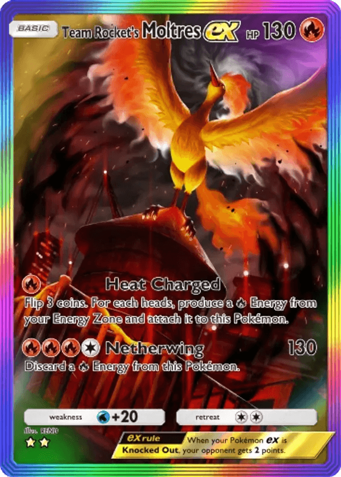 Team Rocket's Moltres ex card by REND