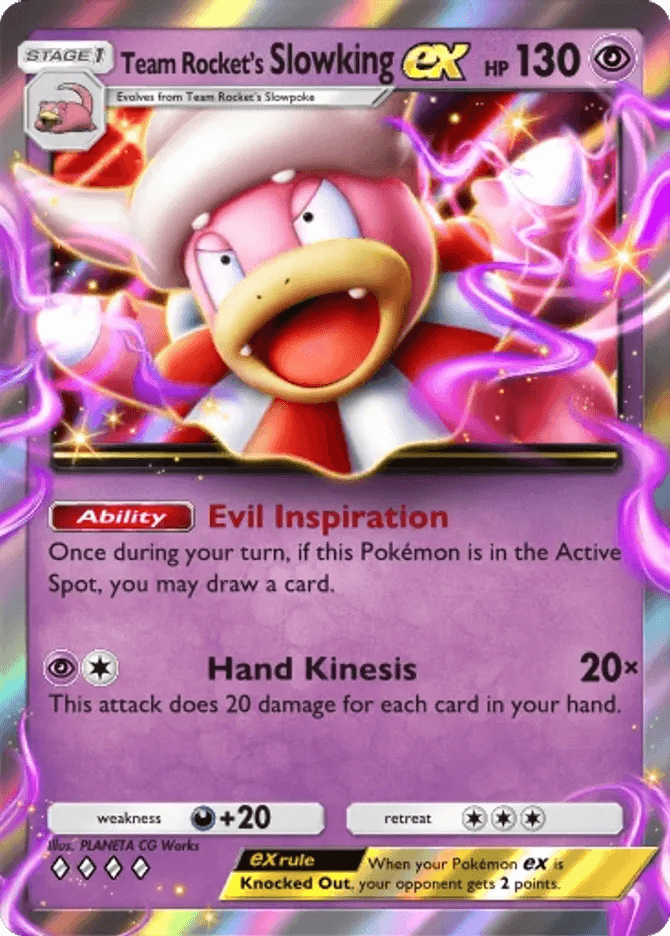 Team Rocket's Slowking ex (b4a-026) card in Pokémon TCG Pocket