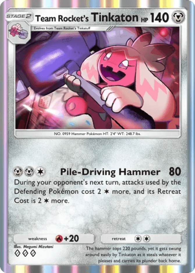 Carta Team Rocket's Tinkaton di Megumi Mizutani
