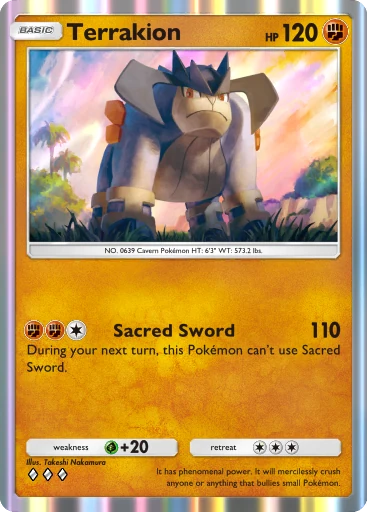 Terrakion (b1-137) card in Pokémon TCG Pocket