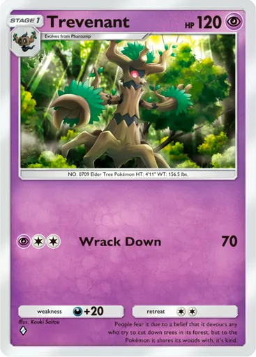 Trevenant (a3a-025) card in Pokémon TCG Pocket