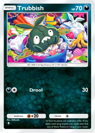 Trubbish (b1a-049) card in Pokémon TCG Pocket